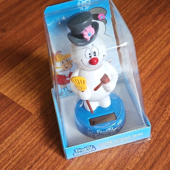 Frosty The Snowman Solar Bobble-head By Ruz NEW- Sealed - Picture 1 of 7